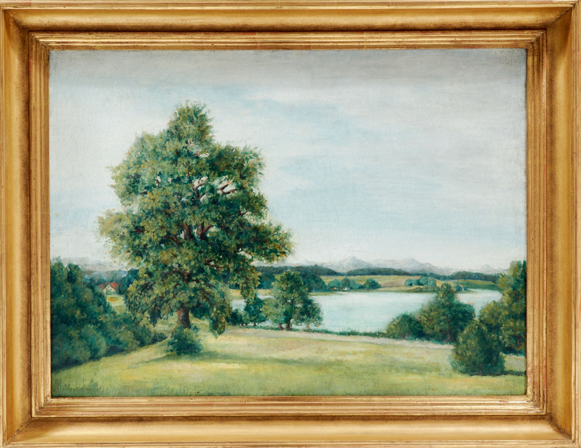 Schuster, Georg Ägidius (Immenstetten bei Amberg 1869-1937 München), Blick auf den Wörthsee. Öl