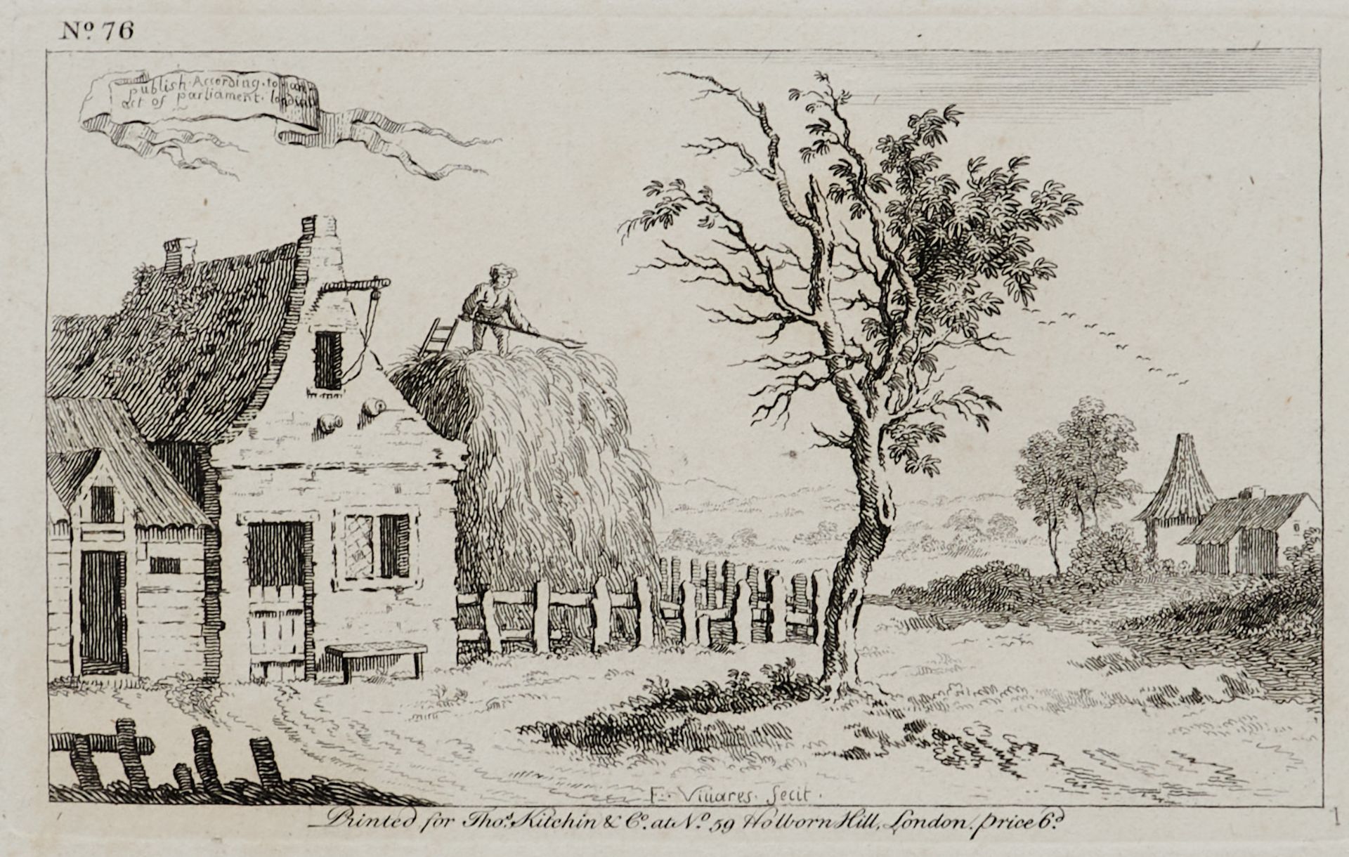 Vivares, François (Saint-Jean-du-Bruel 1709-1780 London), Landschaften. 5 Radierungen. In den