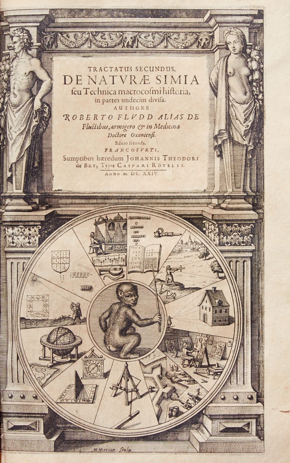 Fludd Sammlung des kompletten Werkes von Robert Fludd. 10 Werke mit 17 Tln. in 7 Bdn. 1617-38. - Bild 3 aus 9