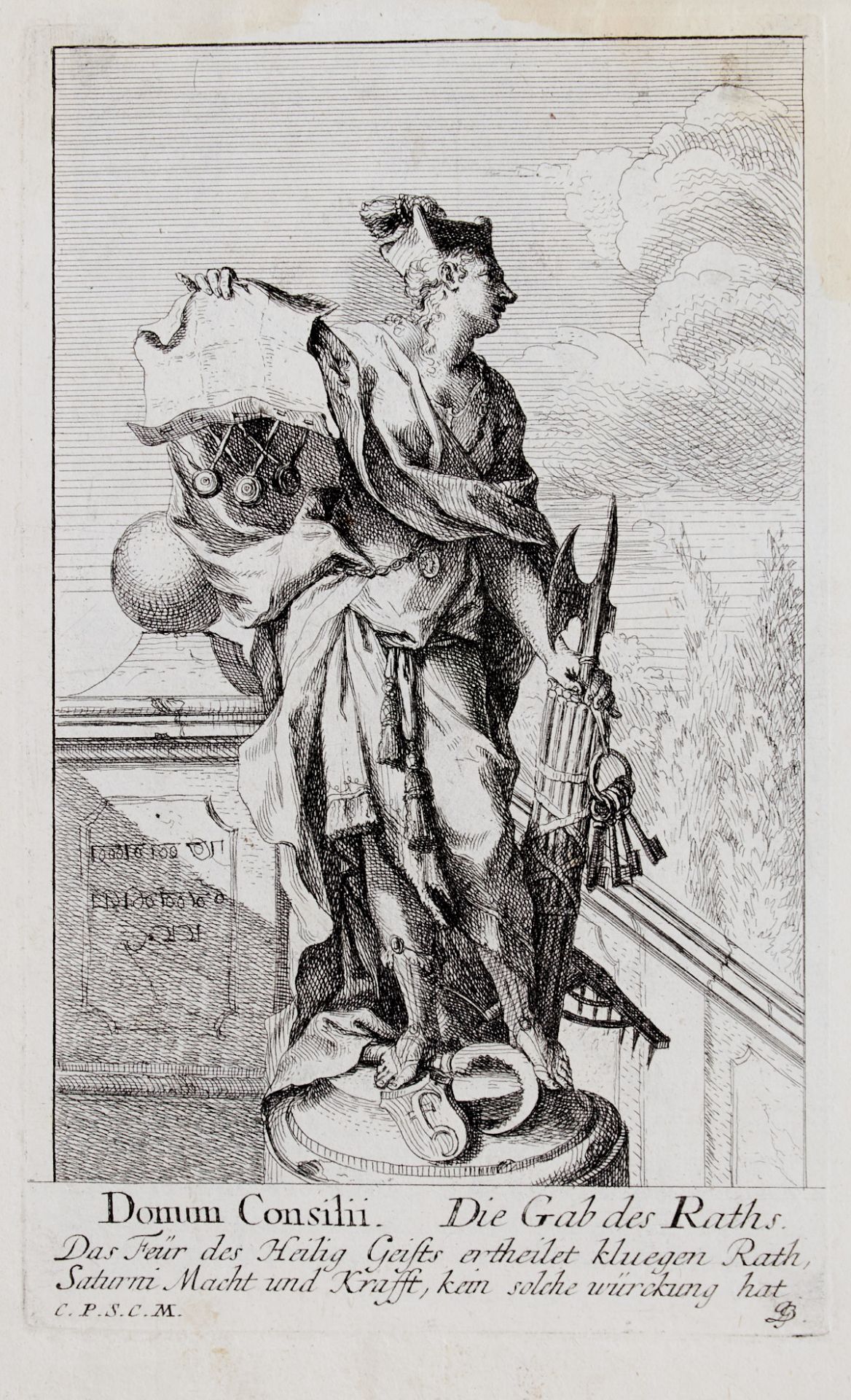 Bergmüller, Johann Georg (Türkheim 1688-1762 Augsburg), "Septem dona Spiritus sancti. Das ist Die - Image 3 of 6