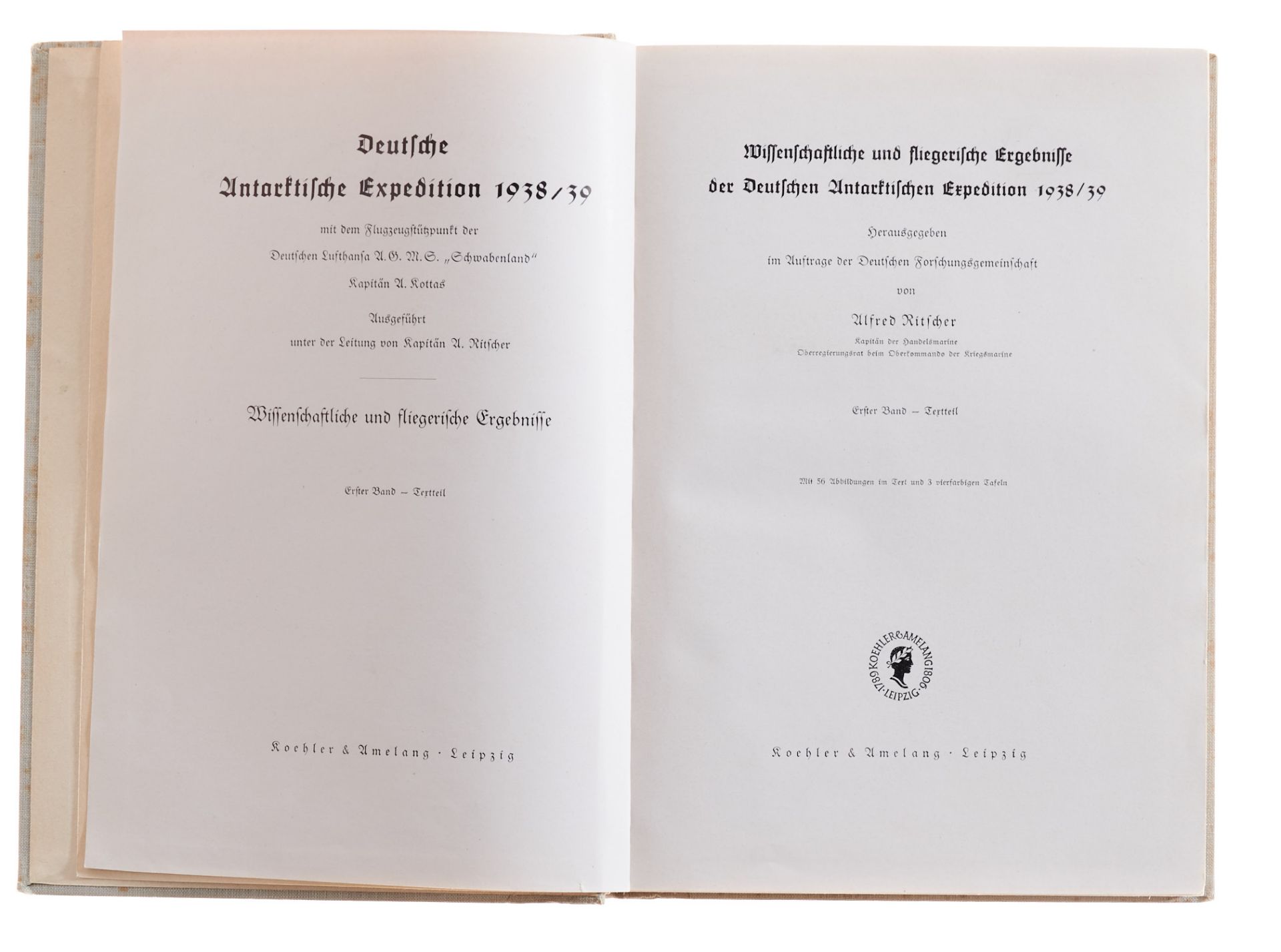 Arktis und Antarktis Ritscher, A., Deutsche antarktische Expedition 1938/39. 2 Bde. Leipzig, Koehler - Bild 2 aus 3