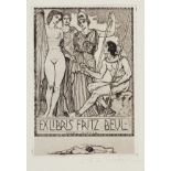 Exlibris Homer Sammlung - 100 Exlibris. Deutschland und andere europäische Länder, tls. sign.,