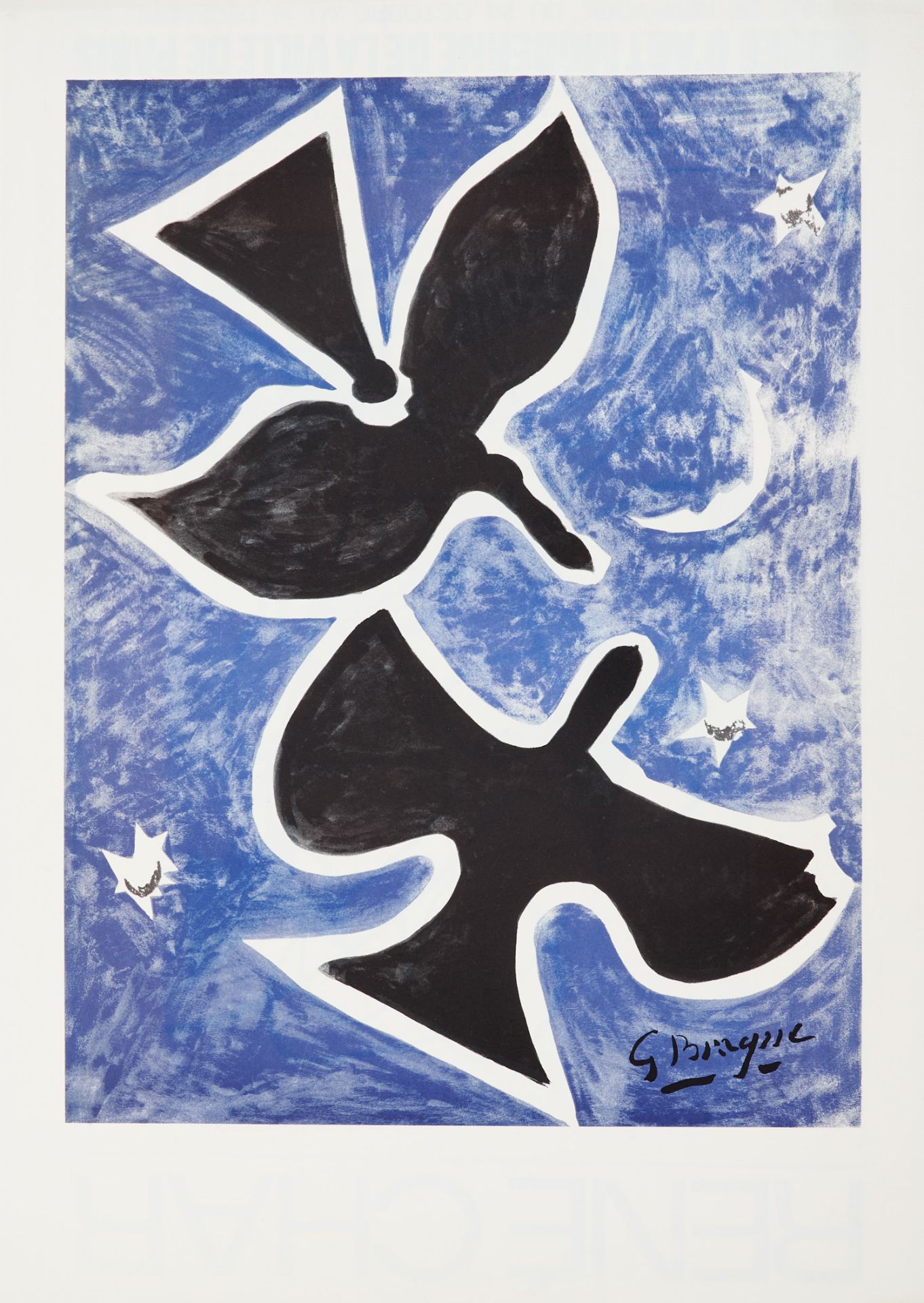 Plakate Braque - 2 Ausstellungsplakate. Farblithographie. 1959-61. Ca. 73 x 50 cm. (6) - Frisch. - Bild 5 aus 5