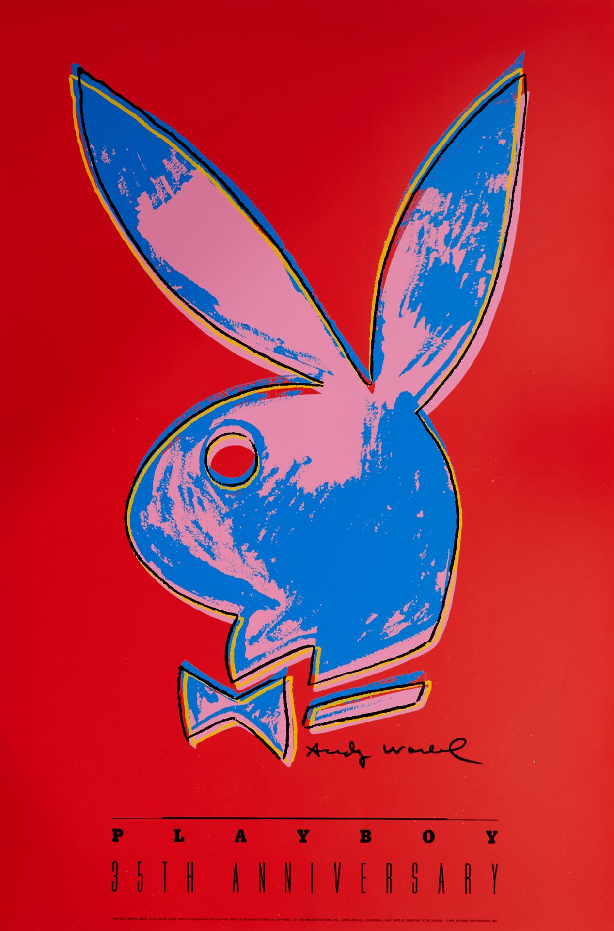 Warhol, Andy (Pittsburgh 1928-1987 New York; nach), Playboy 35th Anniversary. Farbserigraphie. Im