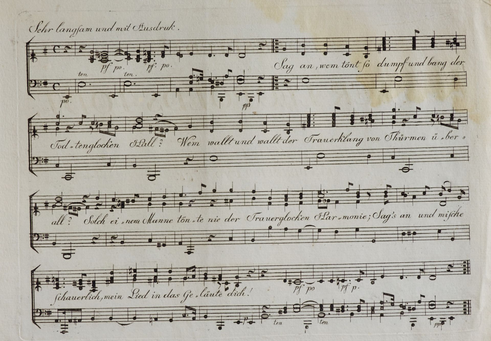 Heydenreich, (K. H.), und (D. G.) Türk, Volkslied auf Kaiser Leopolds Todt. Leipzig, Baumgärtner, - Image 2 of 2