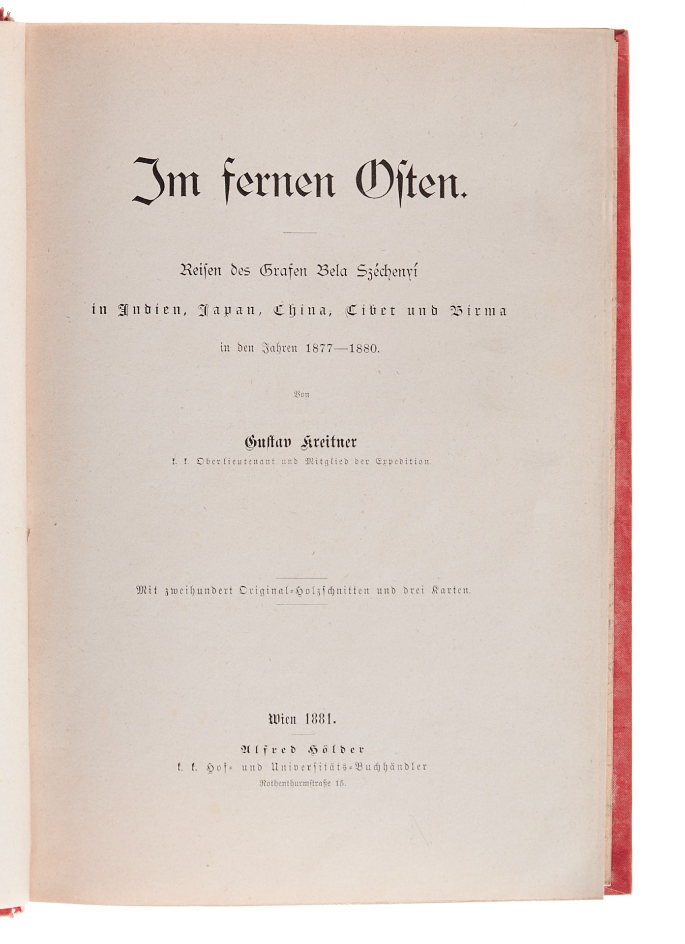 Asien Kreitner, G. v., Im fernen Osten. Reisen des Grafen Bela Széchenyí in Indien, Japan, China, - Image 2 of 3