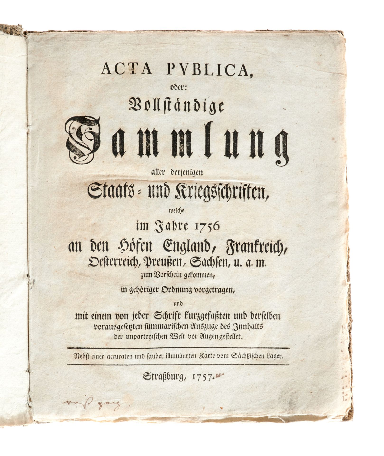 Siebenjähriger Krieg Acta Publica, oder vollständige Sammlung aller derjenigen Staats- und - Bild 2 aus 3