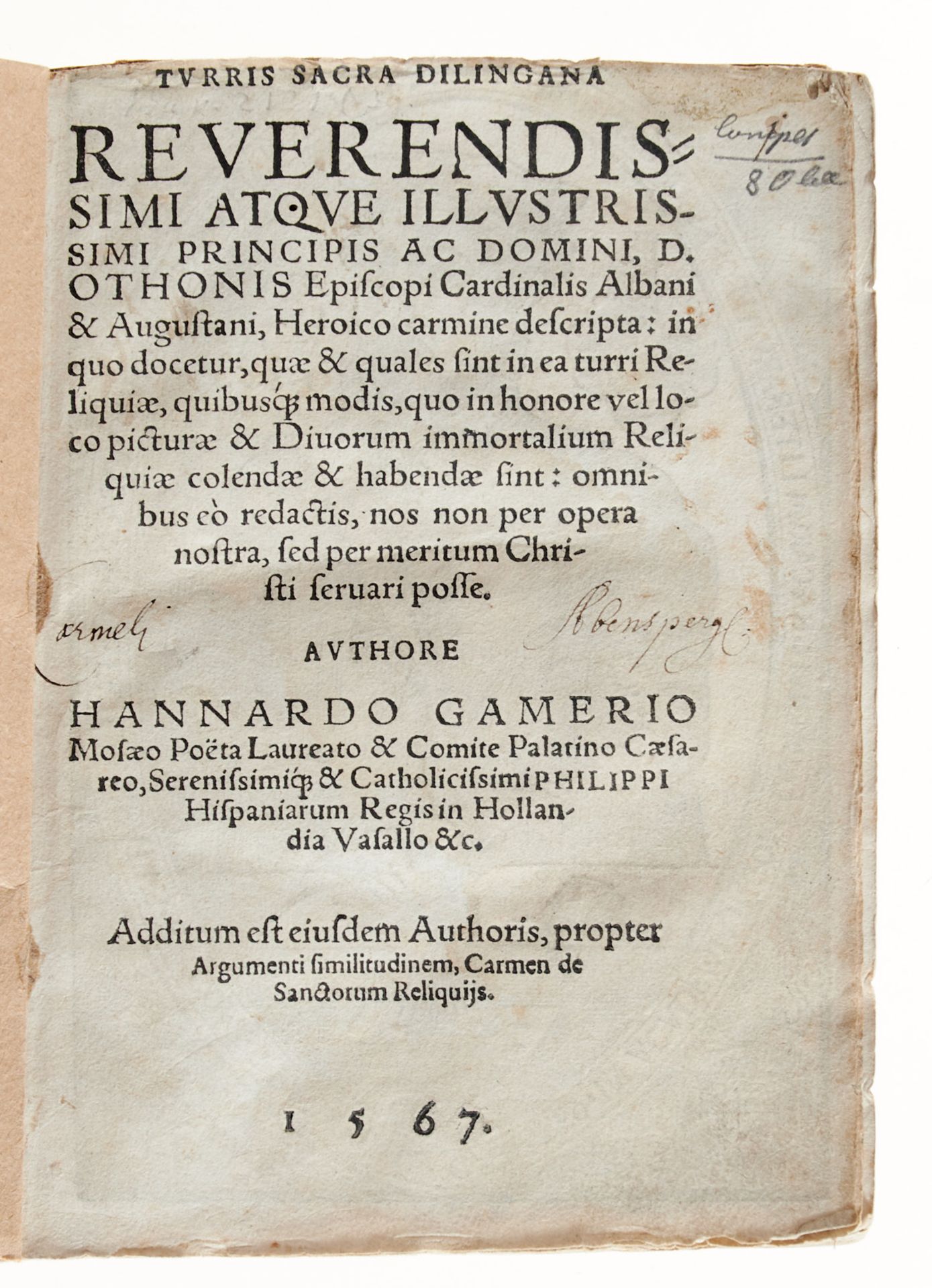 Dillingen Gameren, H. van, Turris Sacra Dilingana reverendissimi atque illustrissimi principis ac - Image 2 of 2