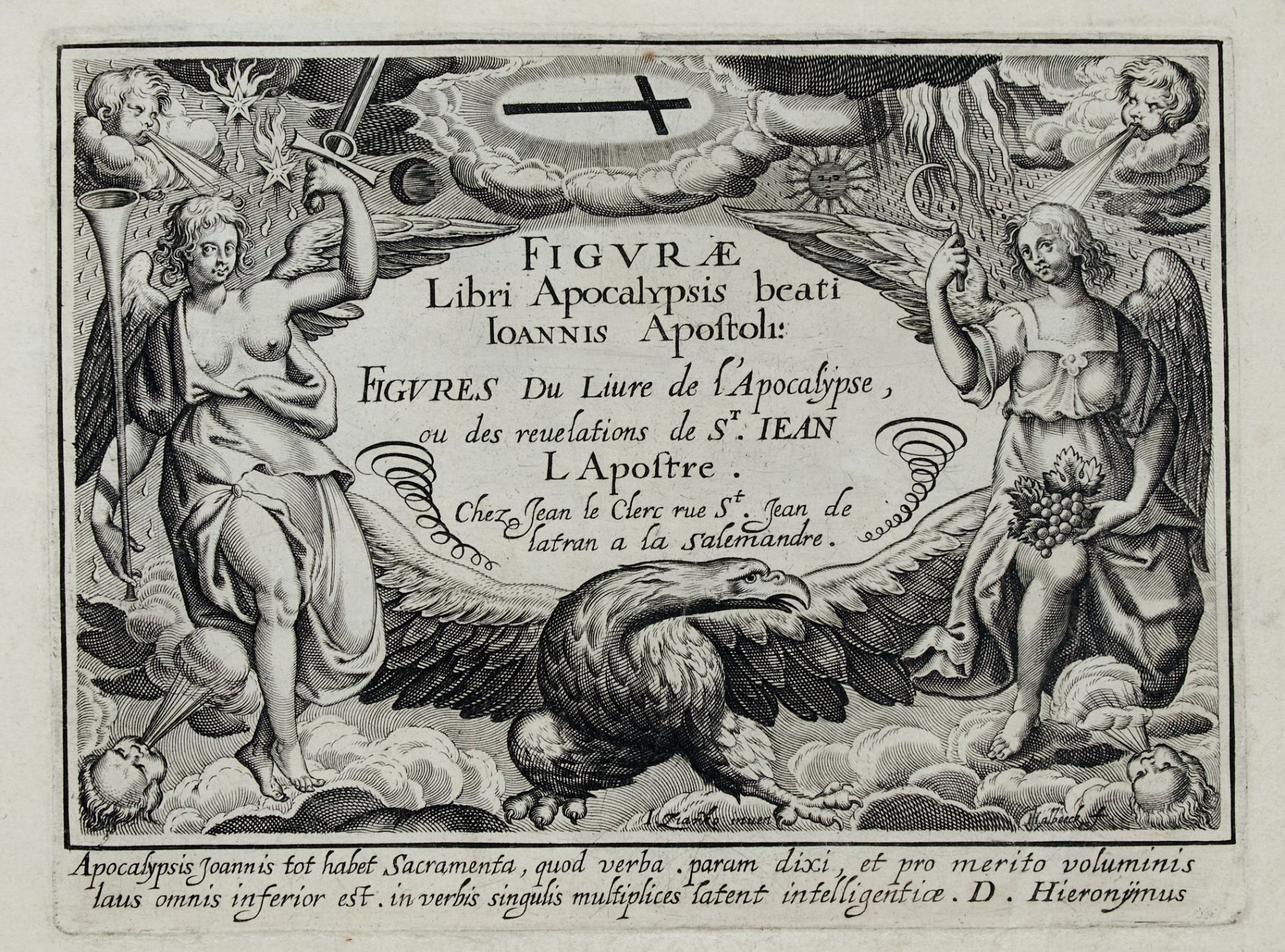 Halbeeck, Jan van (aktiv ca. 1600-1630 in Paris), "Figurae libri Apocalypsis beati Ioannis - Bild 2 aus 6