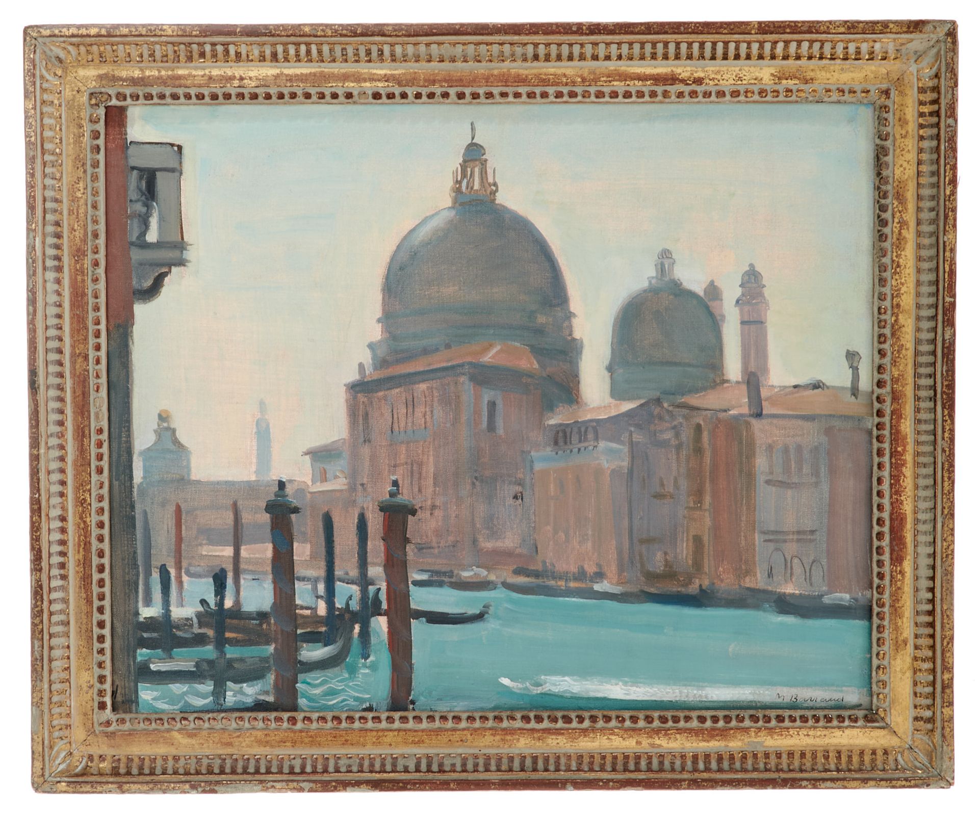 Barraud, Maurice (Genf 1889-1954 ebda.), La Salute (Venise). Öl auf Leinwand. Sign., nicht dat. ( - Bild 3 aus 3