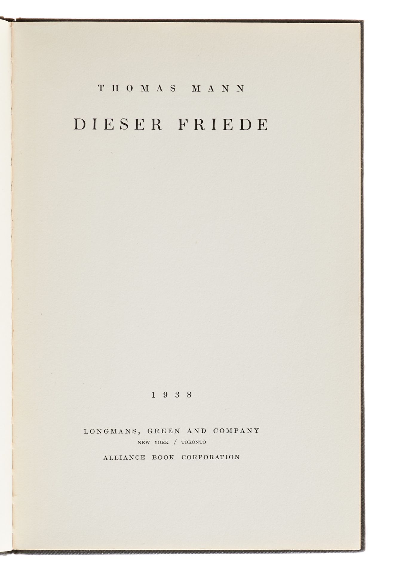 Mann Sammlung von 7 Bänden mit Werken von Thomas Mann in ersten oder frühen Ausgaben. 1915-1953. ( - Bild 4 aus 6