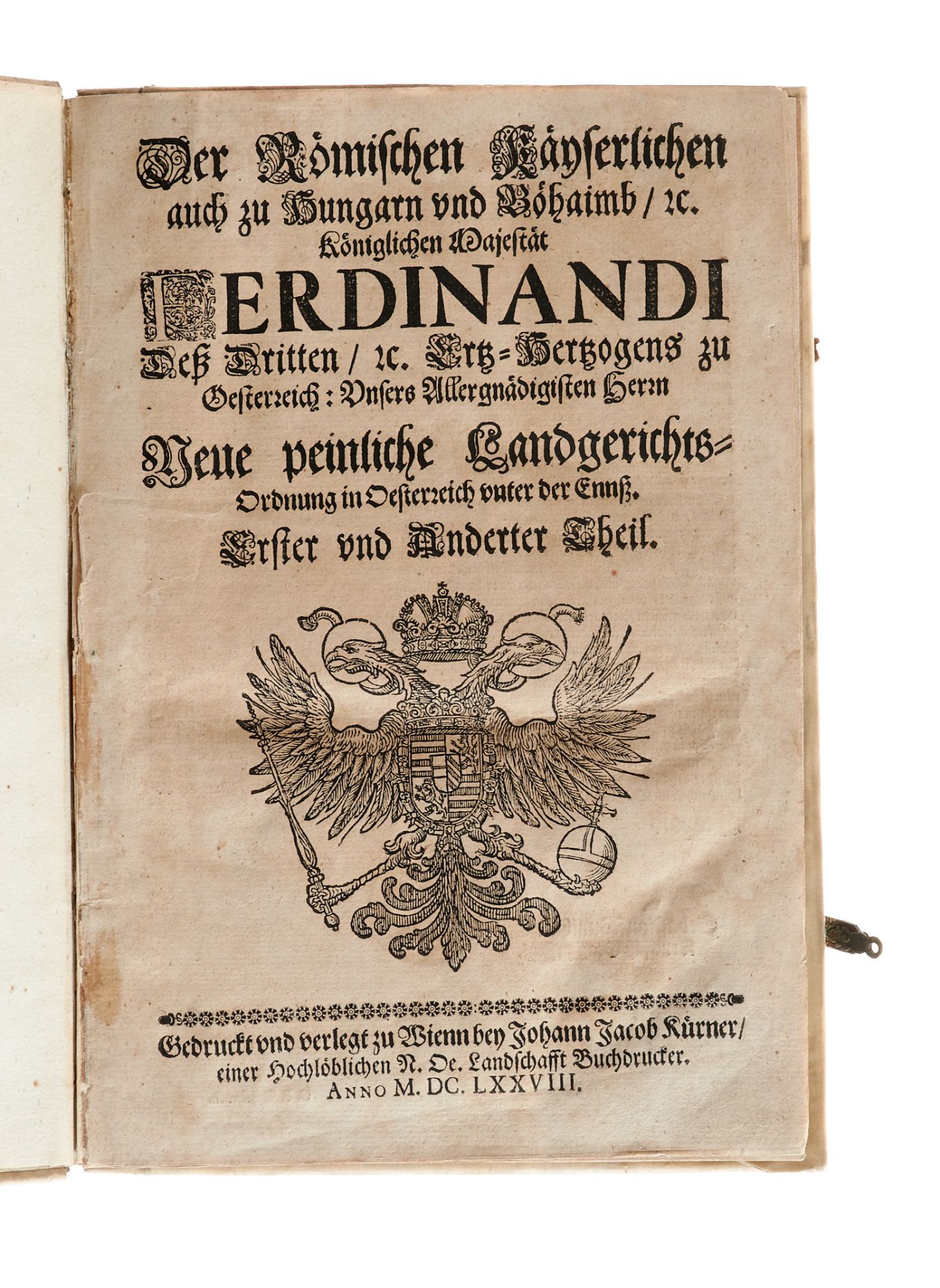 Recht Konvolut - 9 Werke in 9 Bdn. Ca. 1678-1808. Verschied. Formate. Verschied. Einbände, meist - Bild 2 aus 5