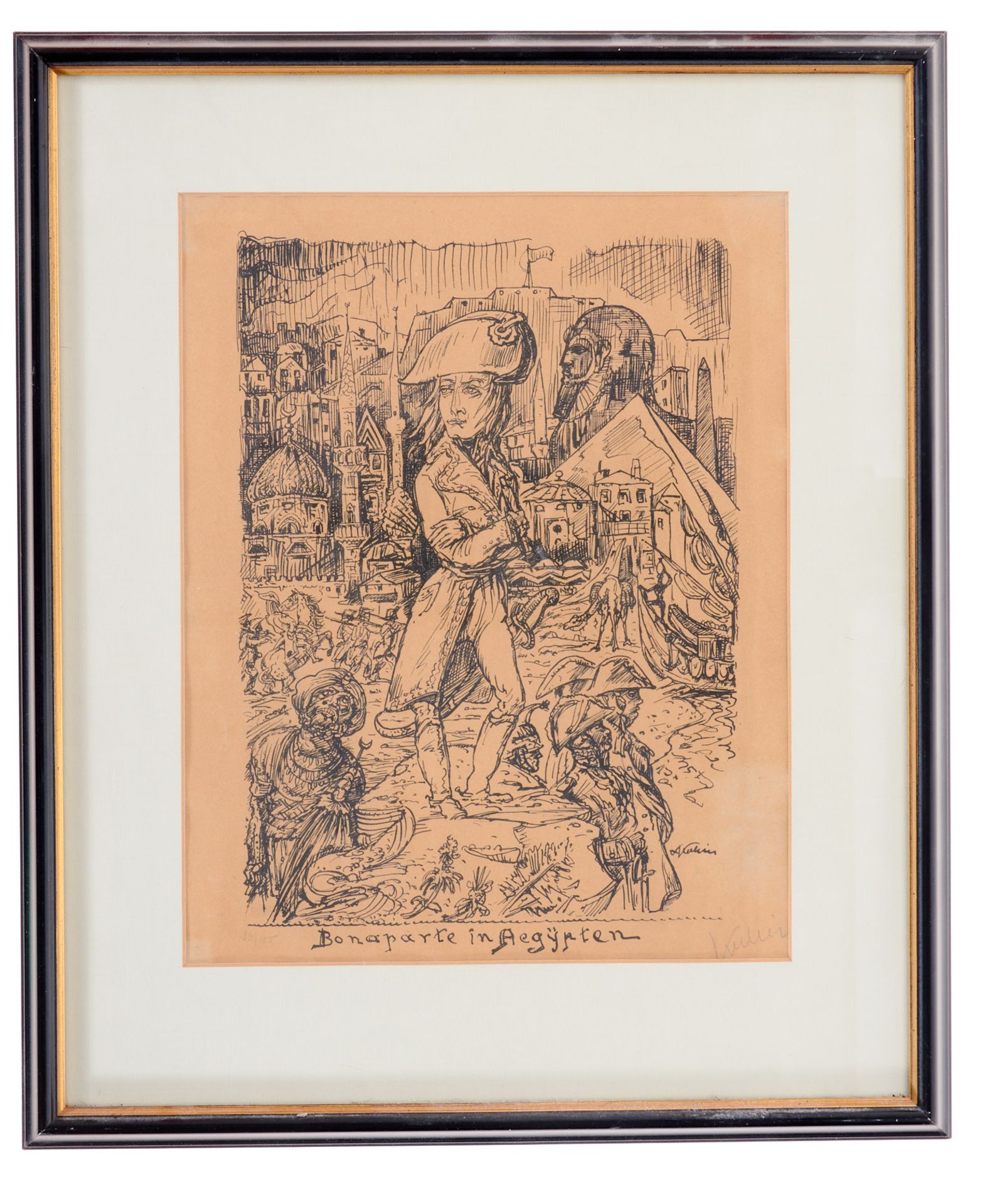 Kubin, Alfred (Leitmeritz 1877-1959 Zwickledt), Bonaparte in Aegypten. Lithographie. Sign. und