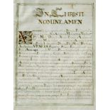 Padua München Promotionsurkunde. Lateinische Handschrift in Codexform auf Pergament. Dat. Padua, 10.