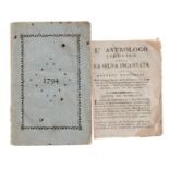 Italien Almanacco per l'anno 1794 con diverse notizie astronomiche. Verona, D. Ramanzini, 1794 (d.