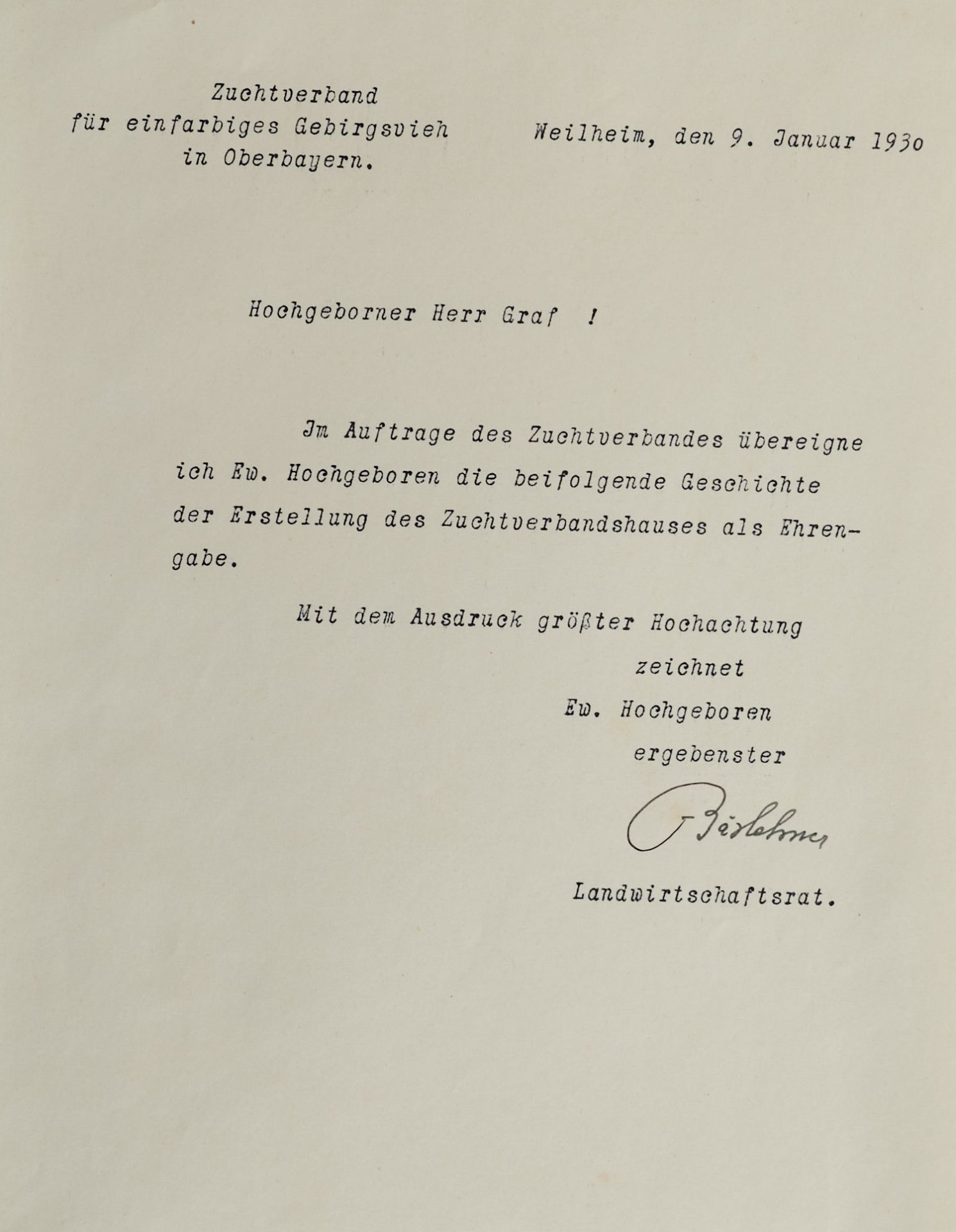 Der Hausbau des Zuchtverbandes für einfarbiges Gebirgsvieh in Oberbayern 1927 - Image 2 of 4