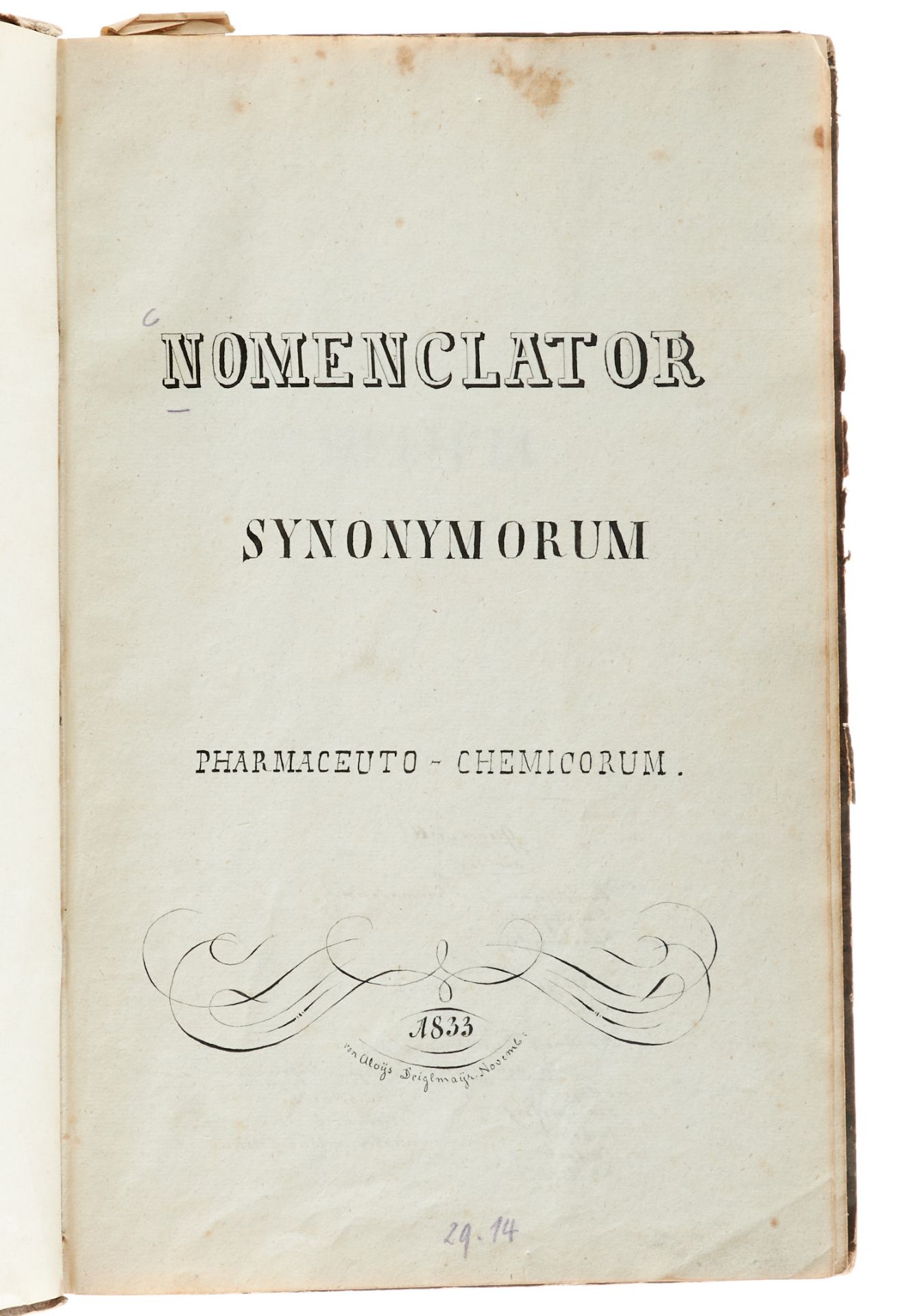 "Nomenclator synonymorum pharmaceuto-chemicorum". - Image 2 of 3