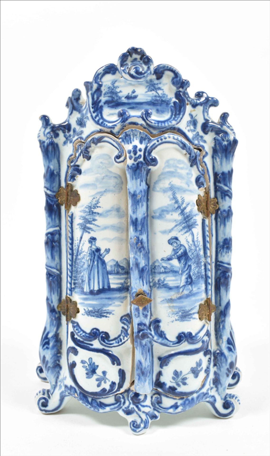 Delft blue miniature cabinet