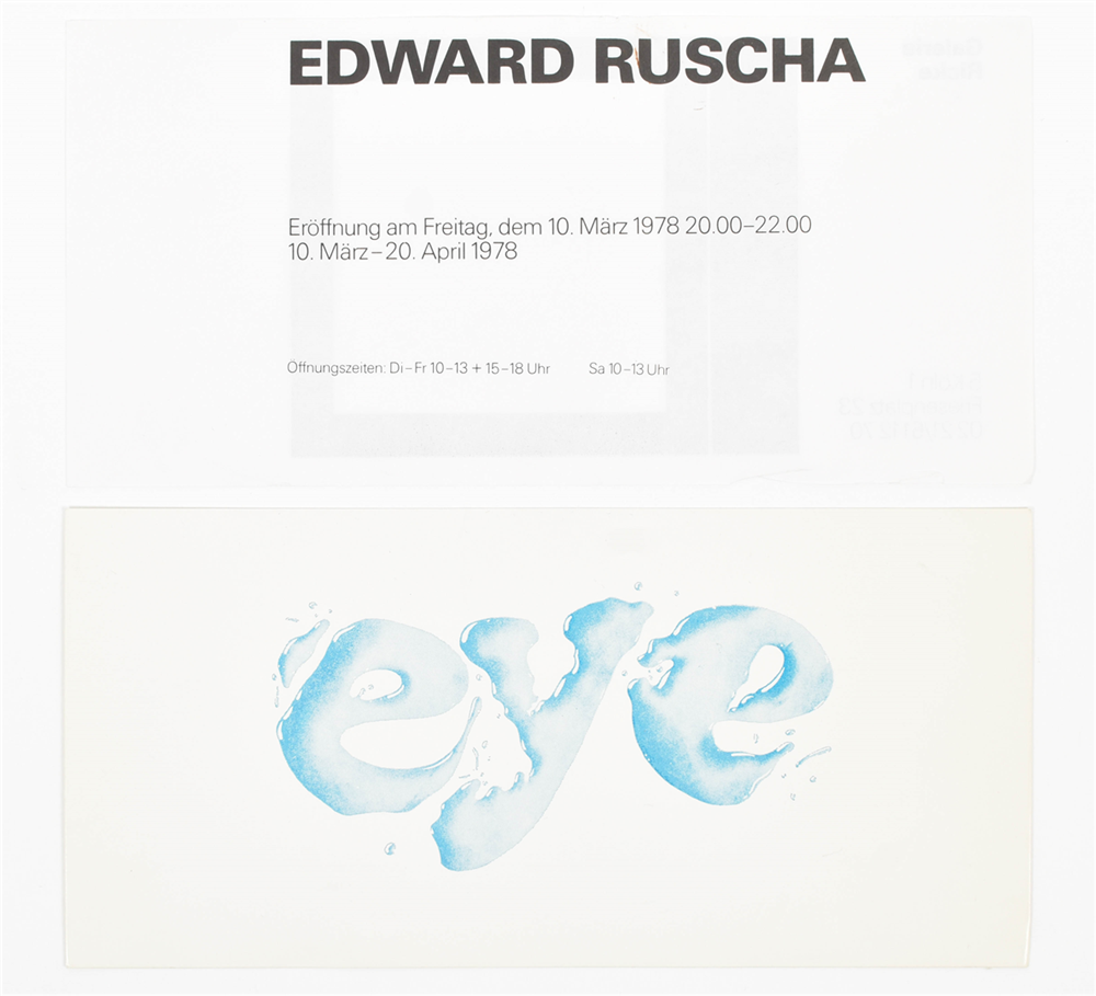 Ed Ruscha, exhibition announcement cards 1970-1980 - Image 9 of 10