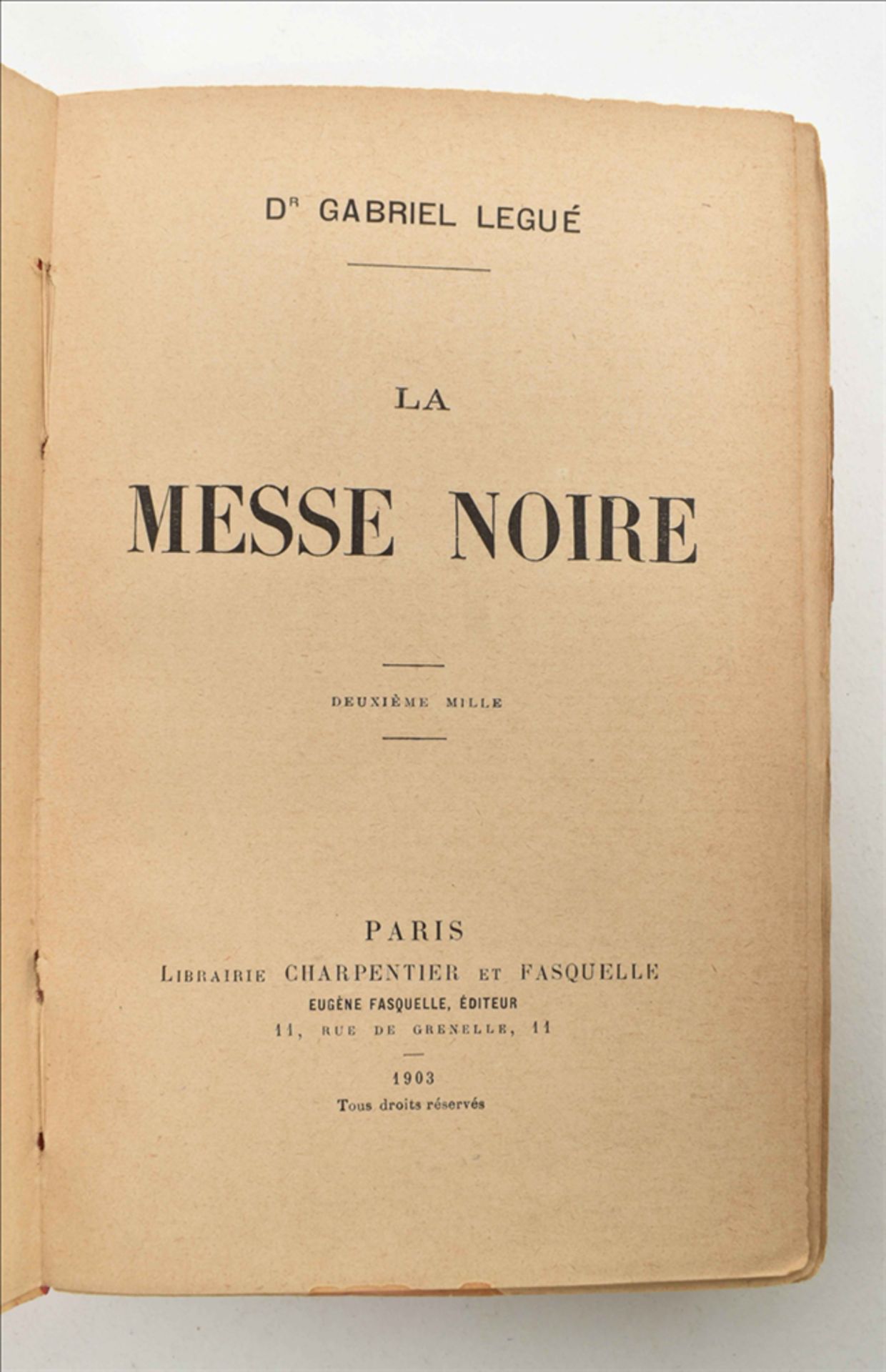 Ten works: (1) Gabriel Legué. La messe noire - Bild 7 aus 7