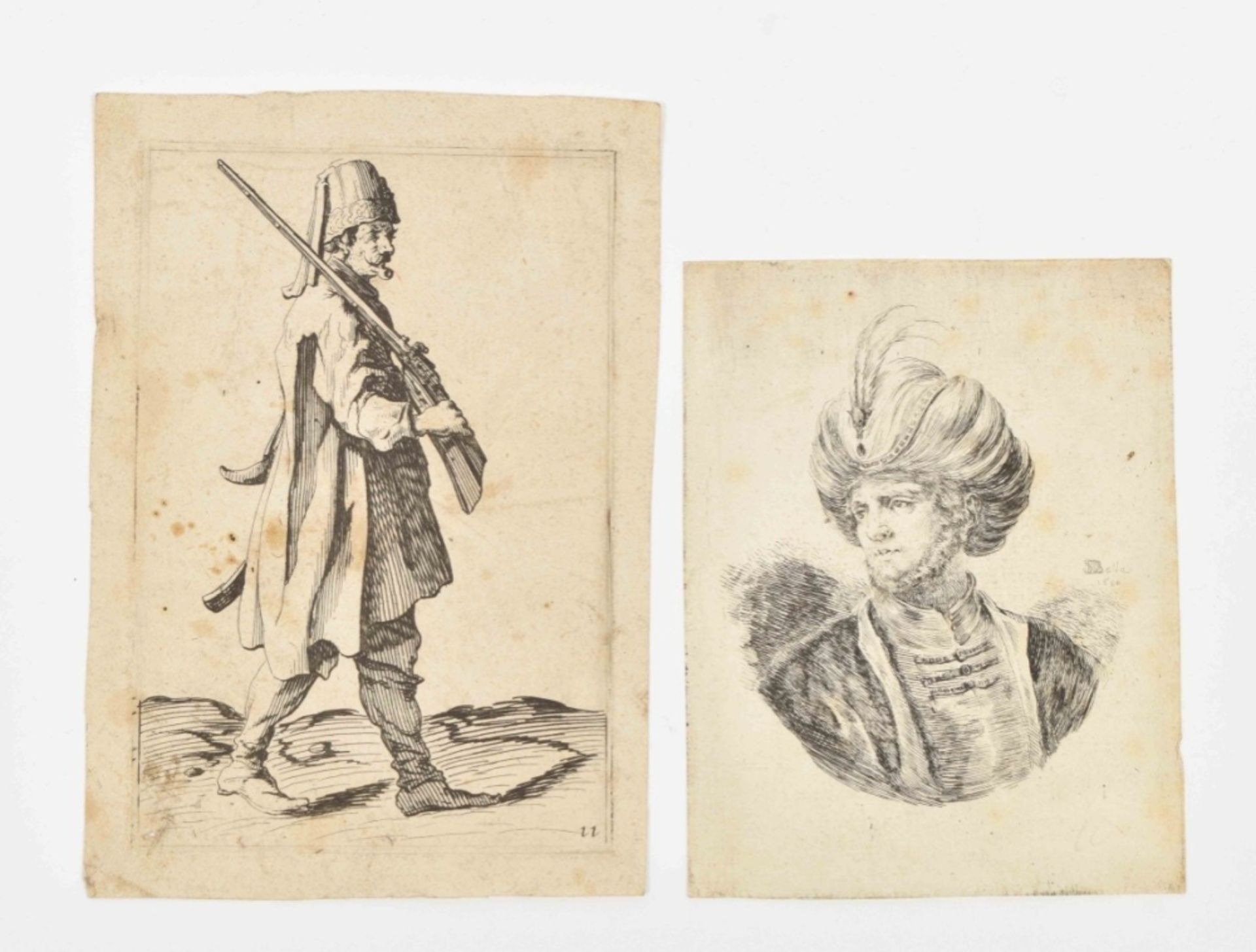Five prints: (1) Wenzel Hollar (1607-77). "Merchants: Wife of Holland" - Image 5 of 5