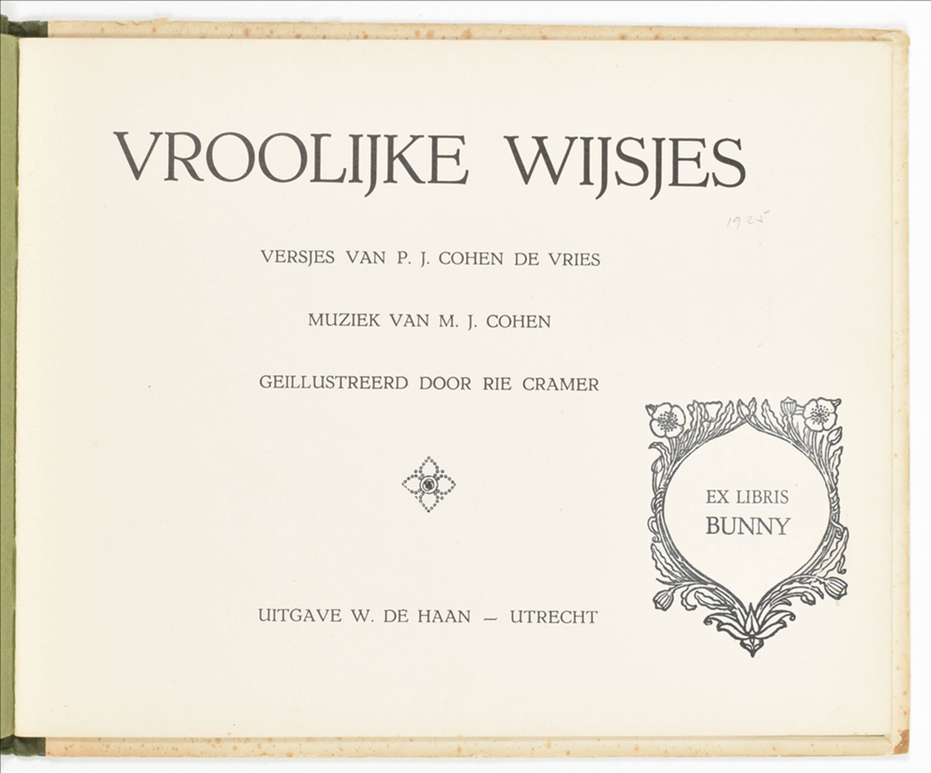 [Rie Cramer] Lot of seventeen Dutch titles: (1) Vroolijke Wijsjes - Bild 5 aus 10