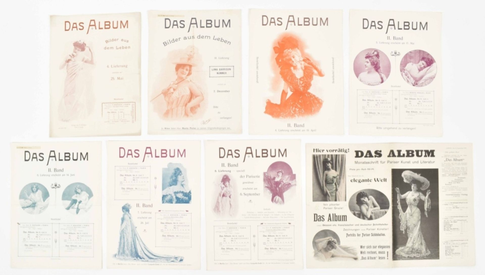 [Prospectuses] 22 prospectuses of ca. 1900: (1-12) Twelve prospectuses for "Das Album" - Bild 9 aus 9