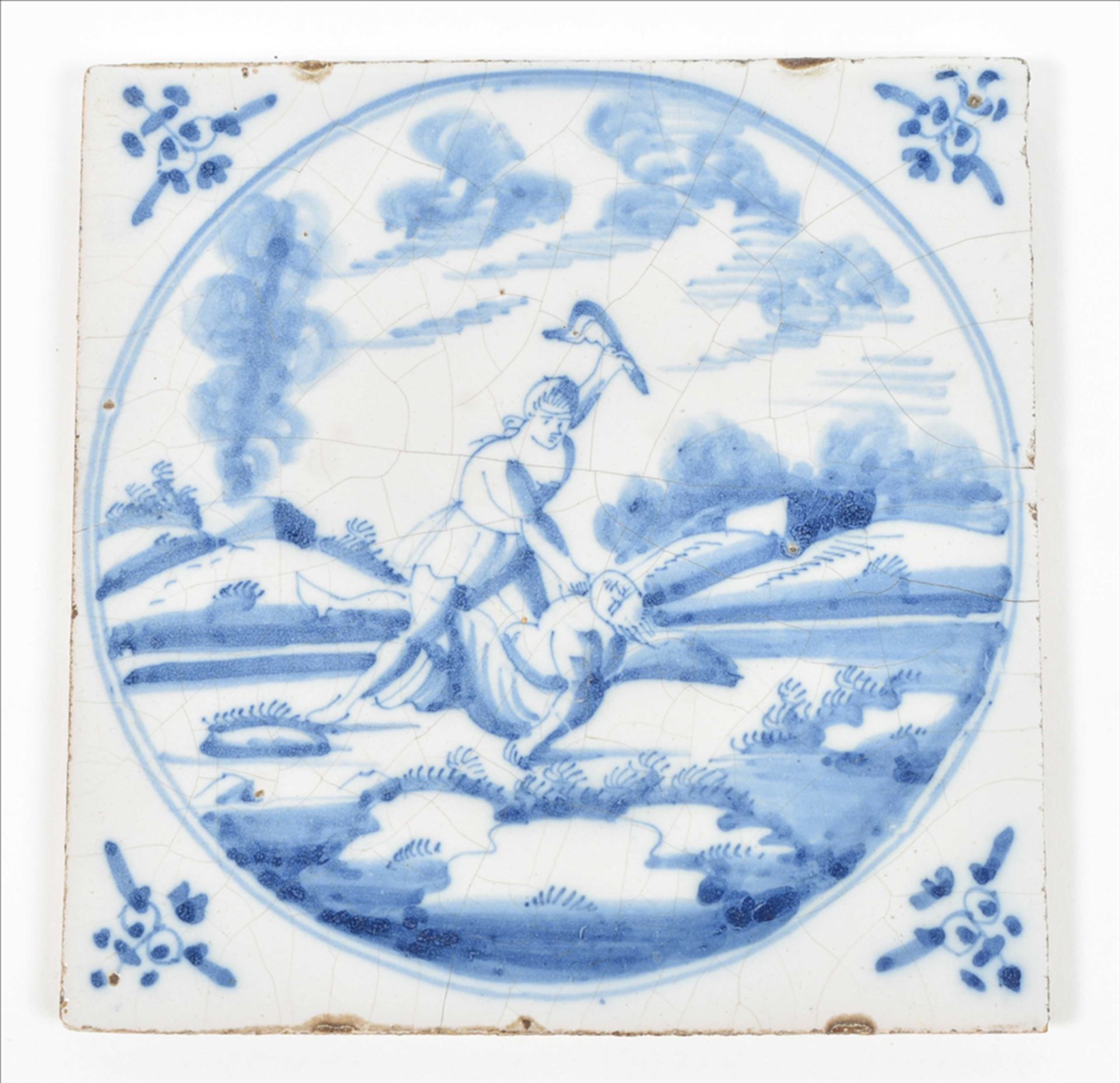 Nine Dutch tiles with biblical scenes - Image 6 of 7