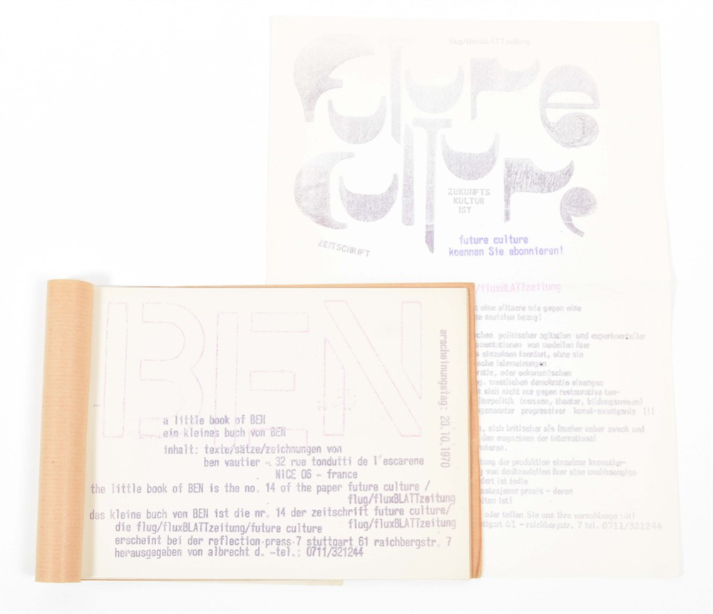 Ben Vautier, artists' books published by Reflection Press, Stuttgart, 1970 - Image 5 of 10