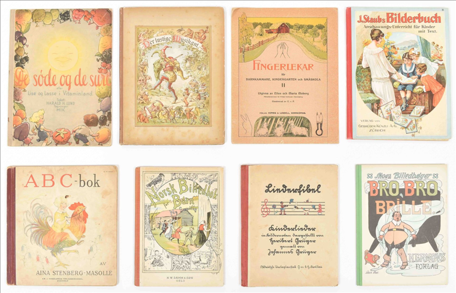 [Danish children's books] Lot of thirteen: (1) Bedstefaders