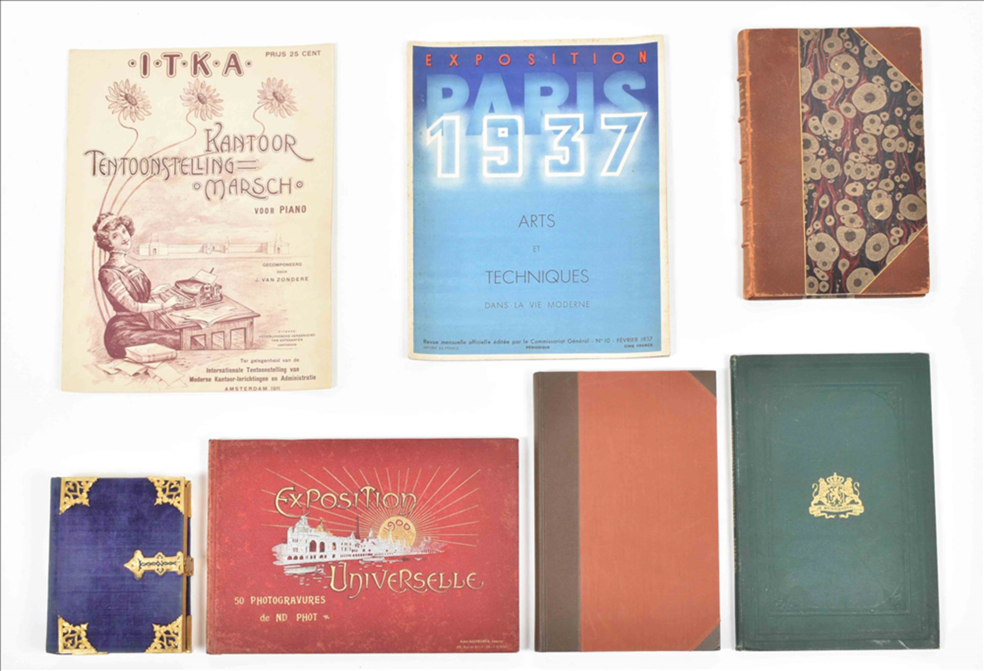 Seven various (rare) publications: (1) Verslag over de Nederlandsche afdeeling