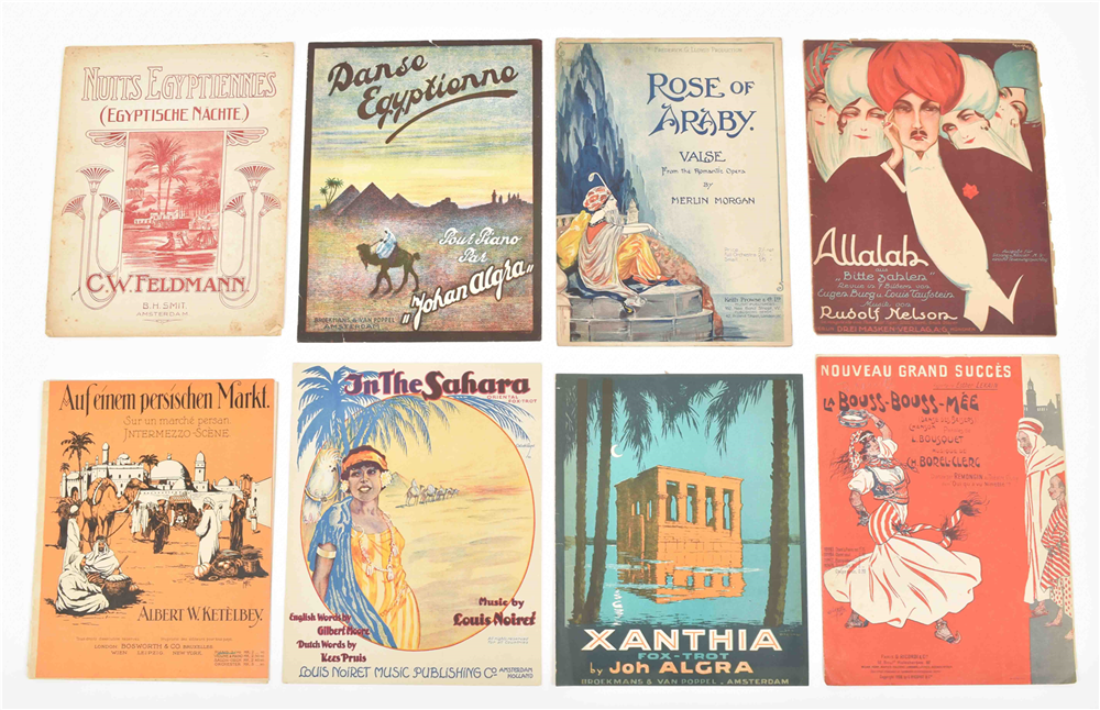 18 pieces of sheet music with oriental and Egyptian themed covers or songs. - Image 2 of 8