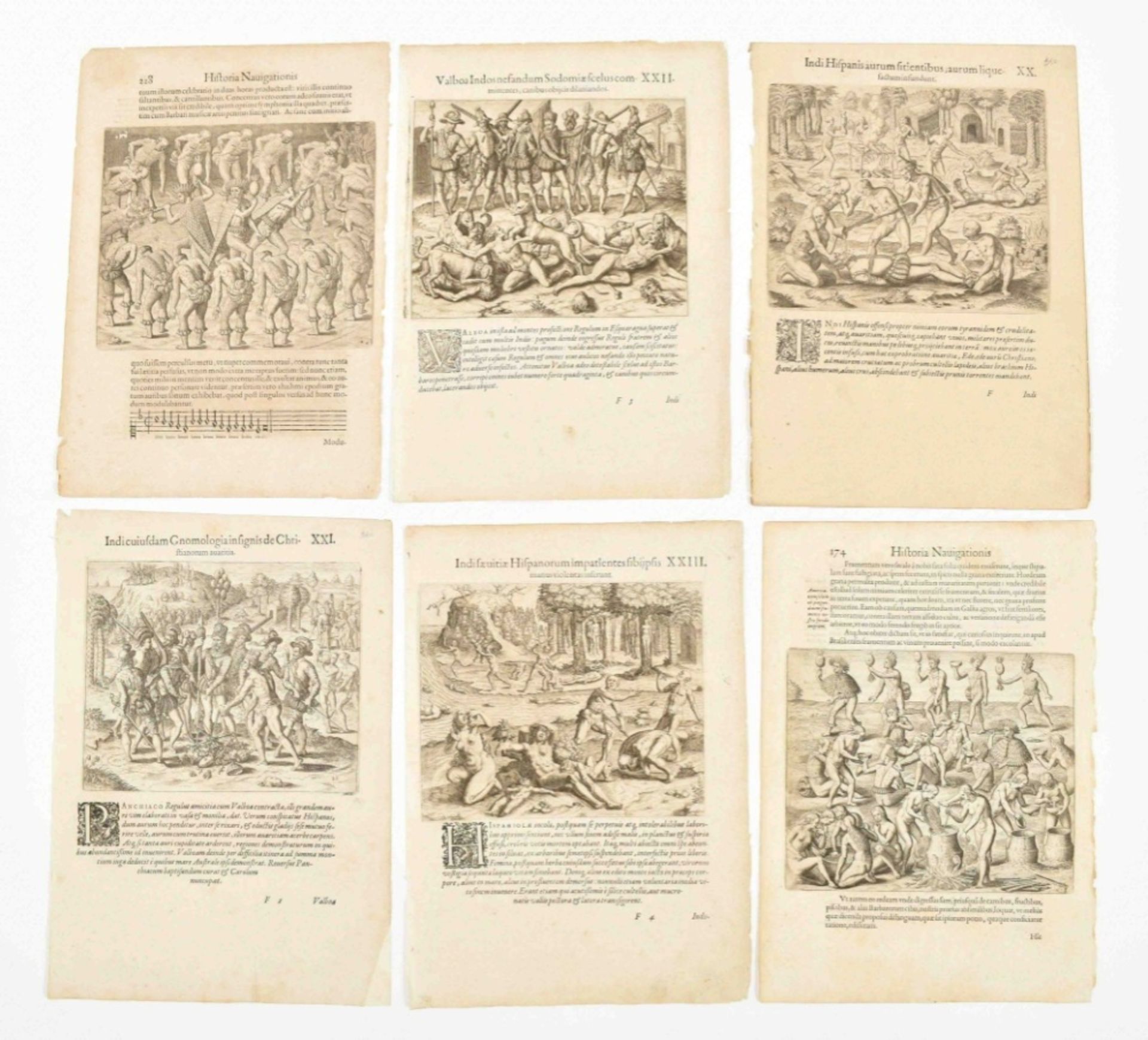 [Latin America. De Bry family] Collection of approximately 75 folio leaves - Bild 3 aus 3