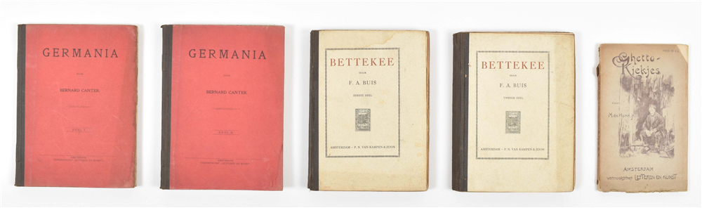 [Amsterdam. Judaica] Three titles in five vols.: (1) Bernard Canter. Germania