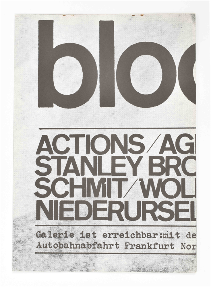 Bloomsday 64: Actions, Agit-Pop, De-collage, Happenings, Texte: