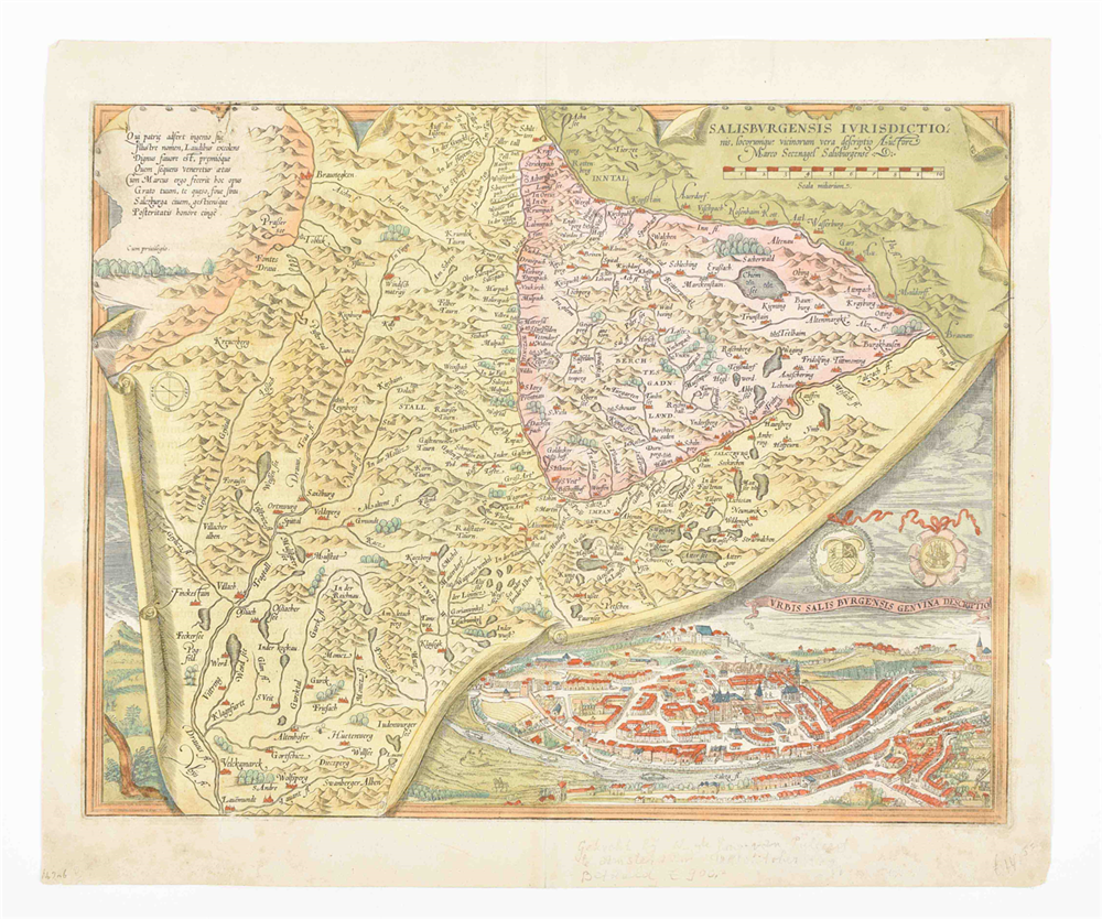 Two maps: (1) Salisburgensis Jurisdictio (...) with Urbis Saliburgensis Genuina Descriptio - Image 5 of 8