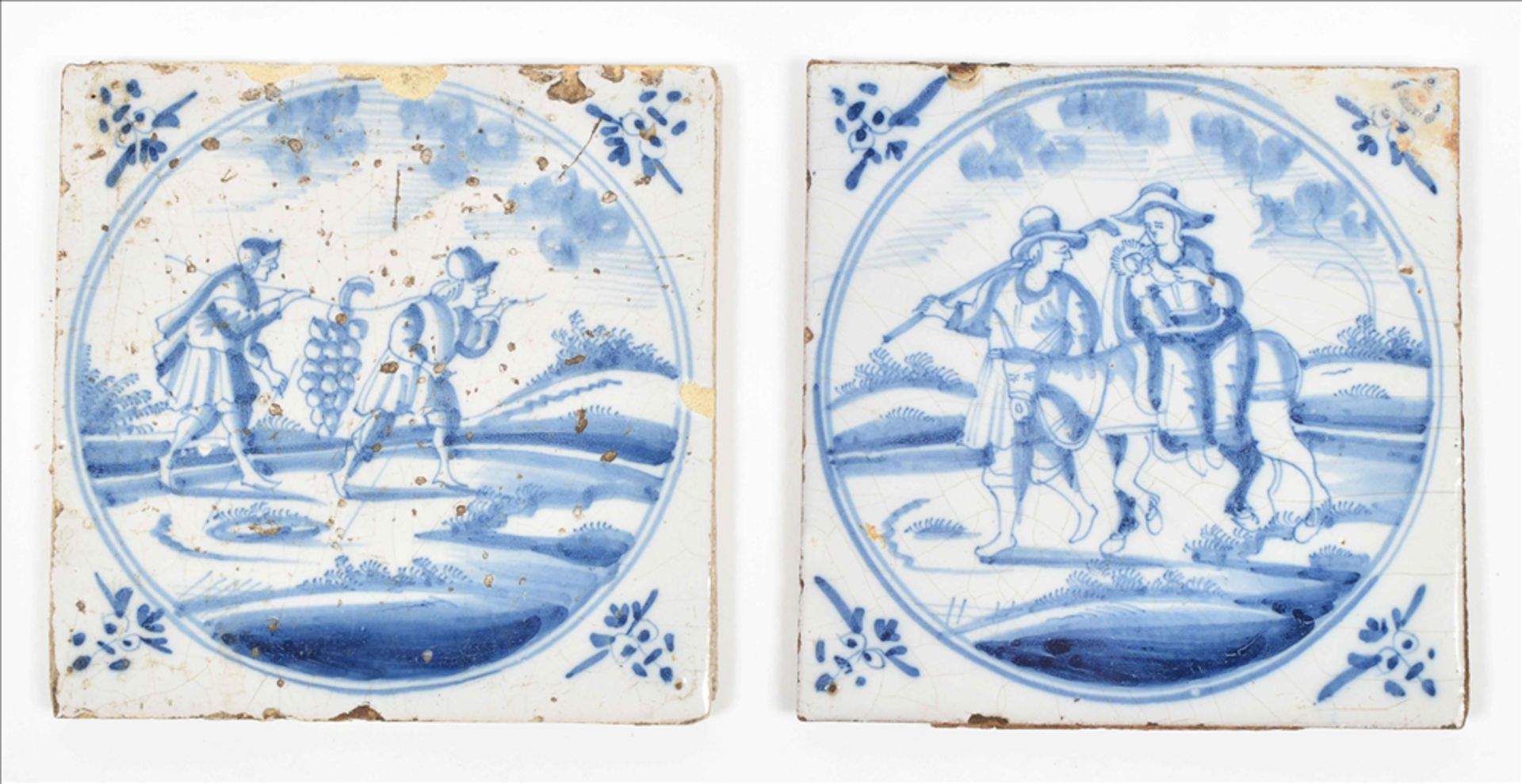Nine Dutch tiles with biblical scenes - Image 3 of 7