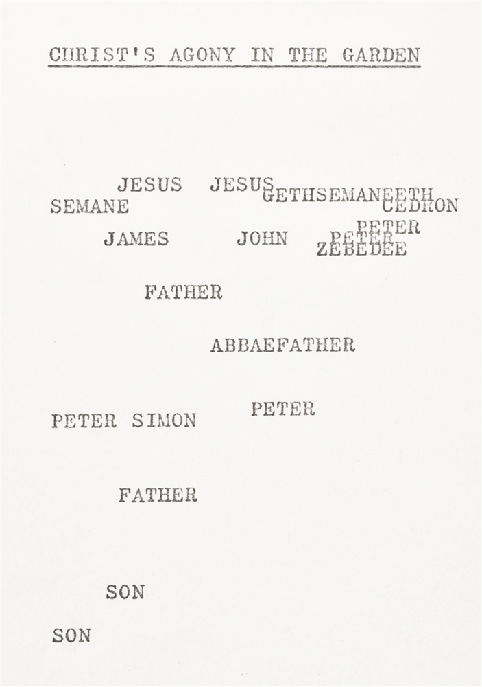 Carl Andre, Christ's Agony in the Garden, 1975 - Image 2 of 4