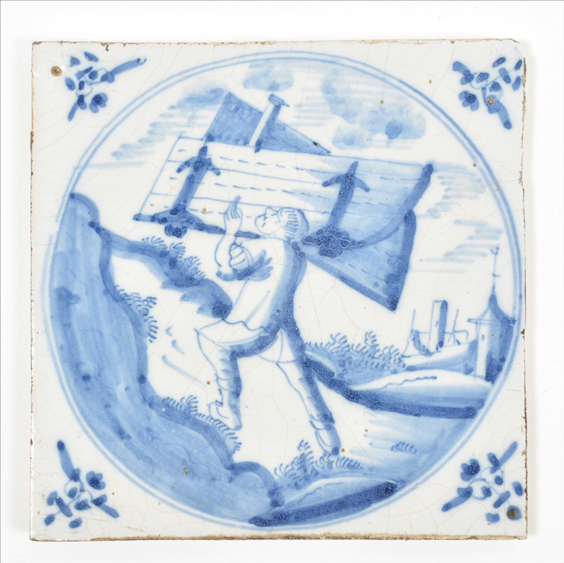Nine Dutch tiles with biblical scenes - Image 9 of 10