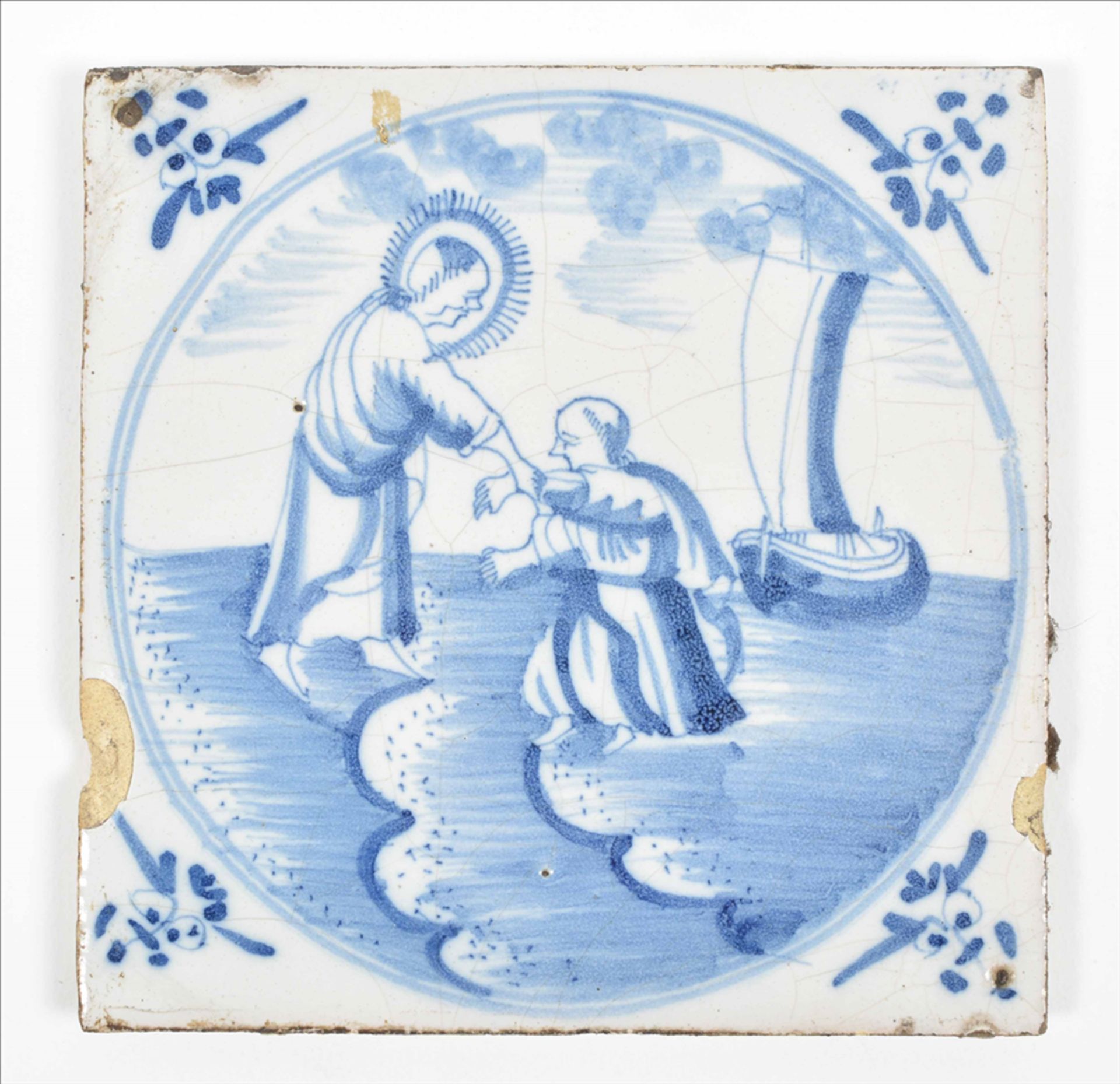 Nine Dutch tiles with biblical scenes - Image 6 of 7