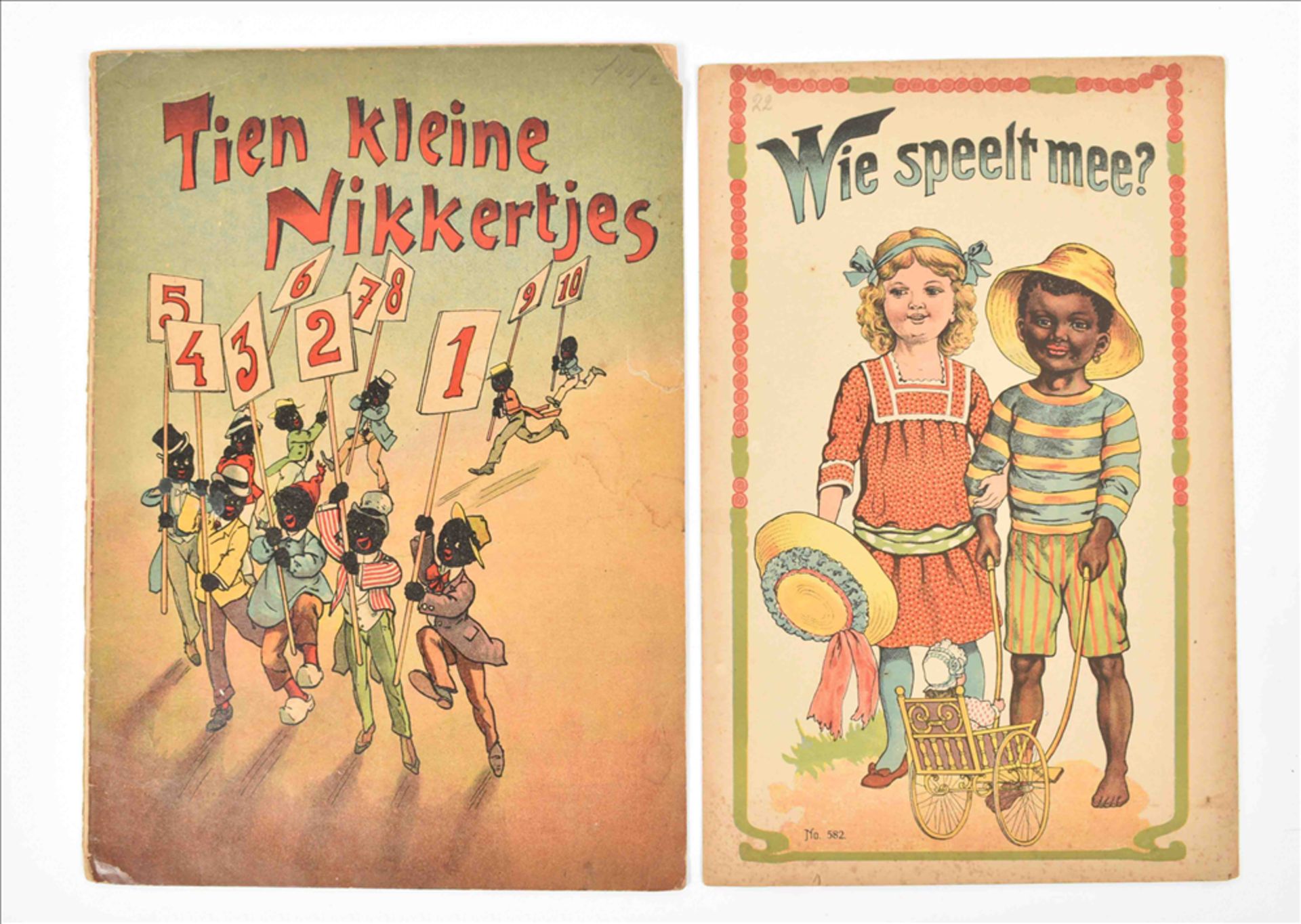 [Black interest] Fourteen late 19th century Dutch children's books: (1) Tien kleine nikkertjes - Image 6 of 16