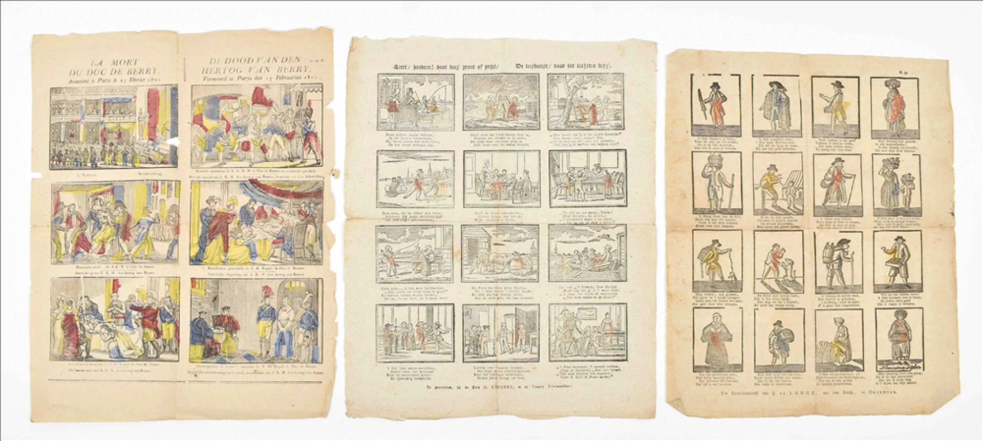 Twelve 19th century catchpenny prints: (1) "De Handel, schoon in 't klein gedreven, - Bild 4 aus 7