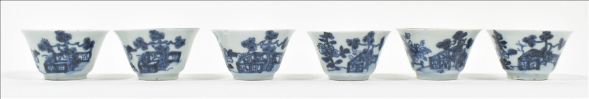 [China. Porcelain] Chinese Qianlong porcelain tea cups and saucers - Bild 4 aus 5