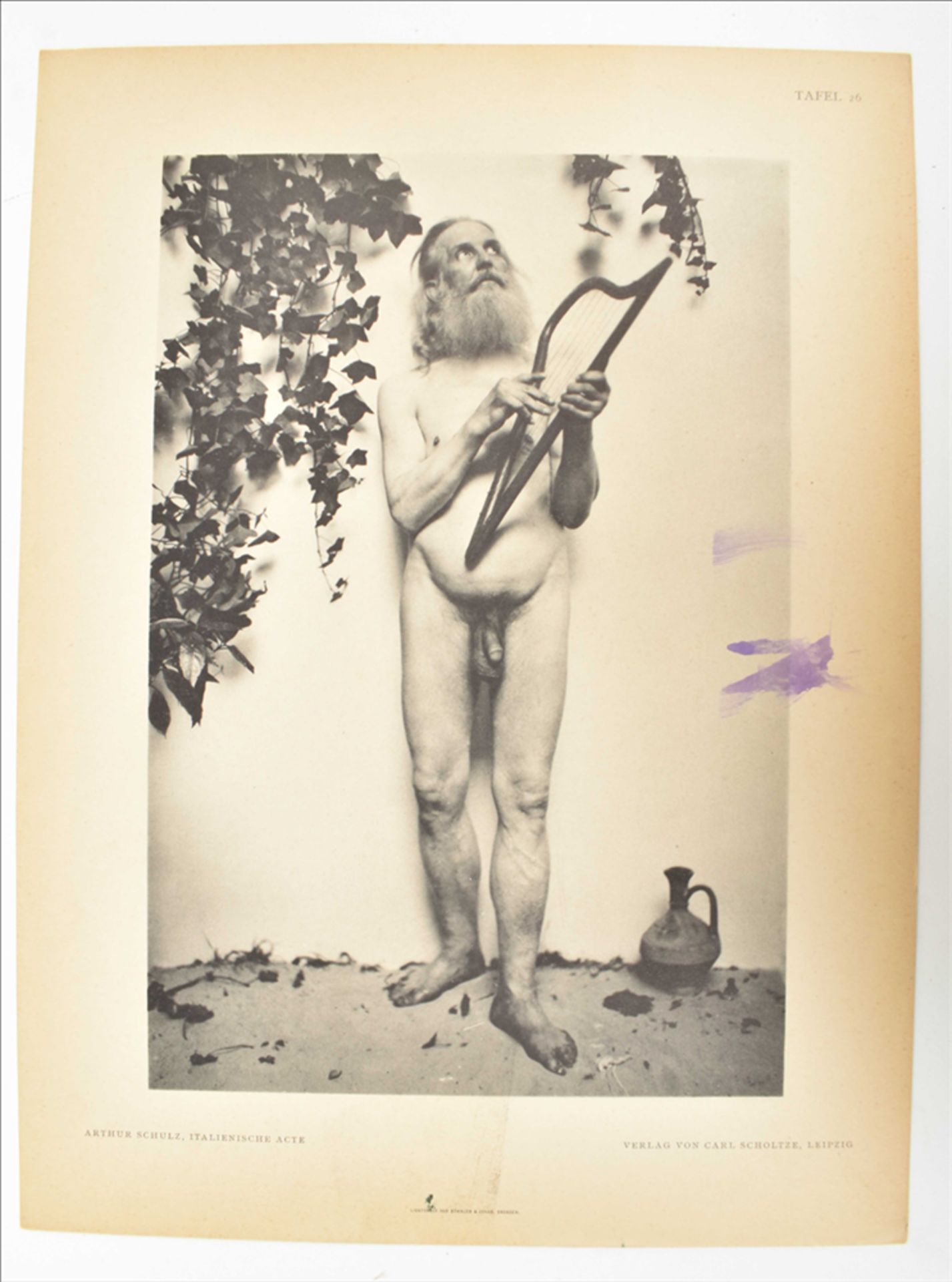 [Nude photography] Arthur Schulz (1873-1943). Italienische Acte - Image 8 of 9