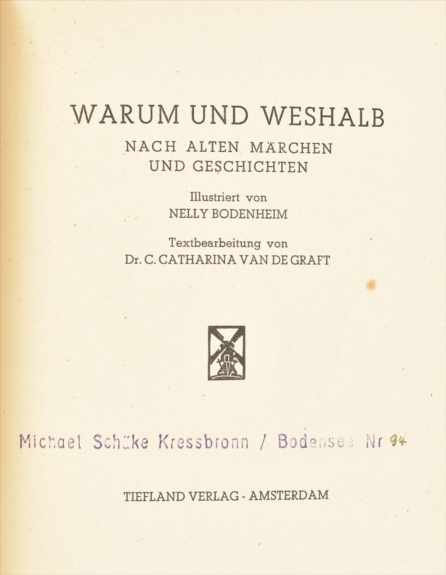 [Nelly Bodenheim] Lot of seven works. Including: (1) Warum und Weshalb - Image 8 of 20