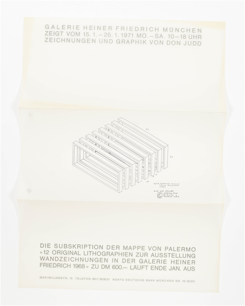 Donald Judd, Heiner Friedrich editions - Image 5 of 7