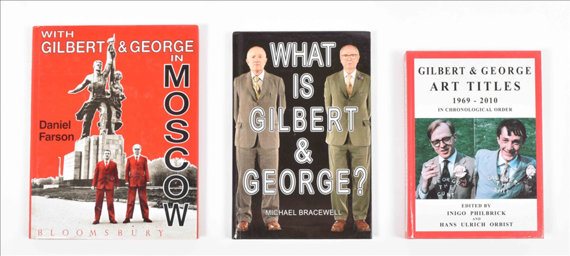 Gilbert & George, record and 3 publications, all signed