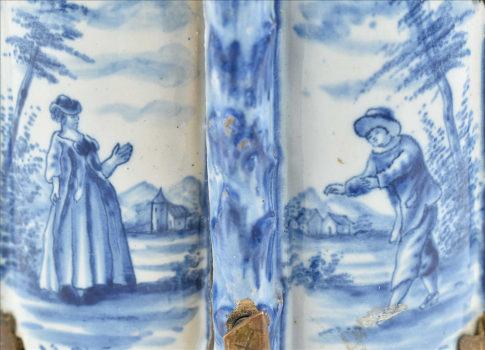 Delft blue miniature cabinet - Image 8 of 8