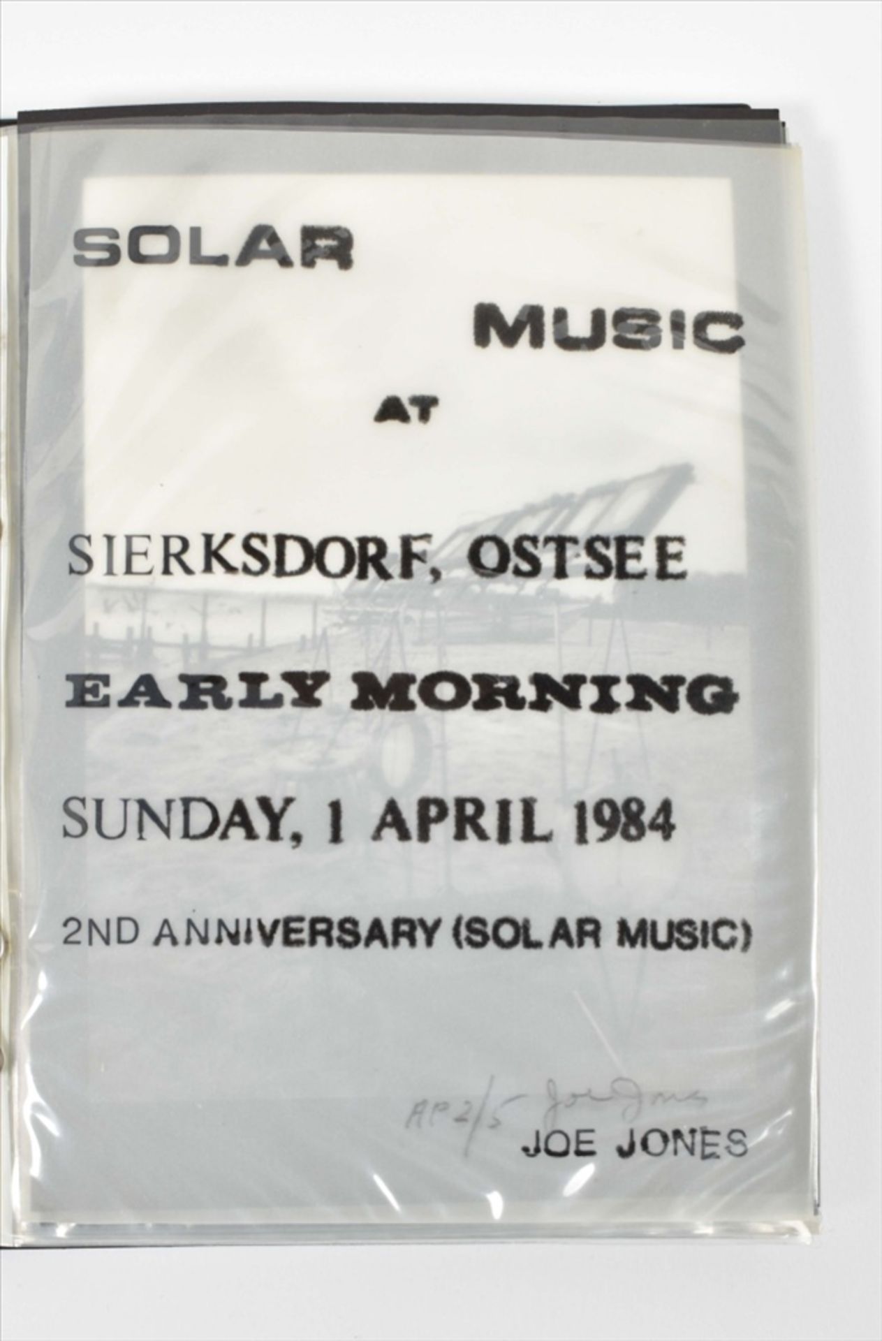 Joe Jones, Solar Music at Sierksdorf Ostsee, early morning Sunday, 1 April 1984 - Bild 3 aus 9