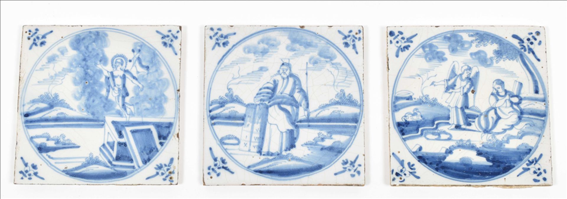 Nine Dutch tiles with biblical scenes - Image 2 of 7